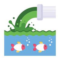 A flat modern icon of waste water vector