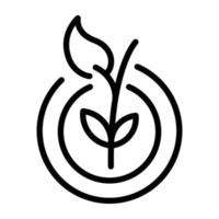 Modern line icon of an ecology vector