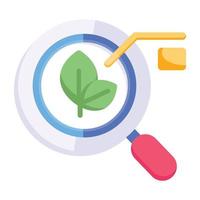 un icono plano y moderno de análisis ecológico vector