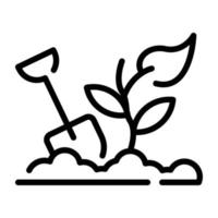 A line icon design of gardening vector