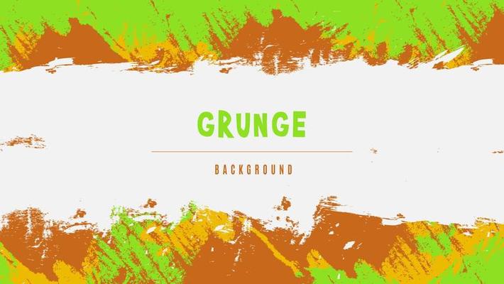 Minimal White Frame Grunge In Colorful Paint Background