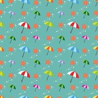 background with umbrellas vector