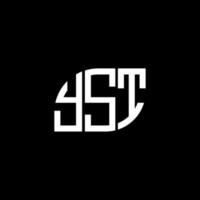 diseño de logotipo de letra yst sobre fondo negro. yst concepto creativo del logotipo de la letra de las iniciales. diseño de letra yst. vector