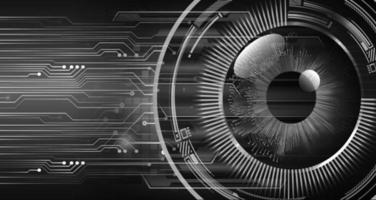 eye cyber circuit future technology concept background vector