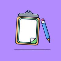 Pen and paper as a symbol for school or business vector