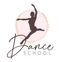 Dance school logo design vector