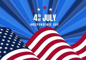 Independence Day background with American flag design