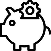 piggy setting ilustración vectorial sobre un fondo.símbolos de calidad premium.iconos vectoriales para concepto y diseño gráfico. vector