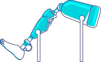 Prothesis device semi flat color vector element