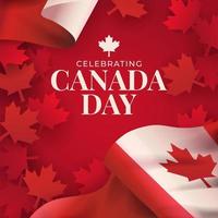 celebrar el día de canadá vector