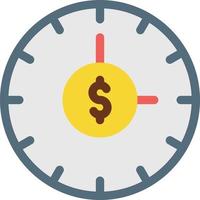 el tiempo es dinero ilustración vectorial sobre un fondo. símbolos de calidad premium. iconos vectoriales para concepto y diseño gráfico. vector