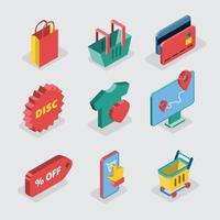 Isometric Online Shopping Element vector