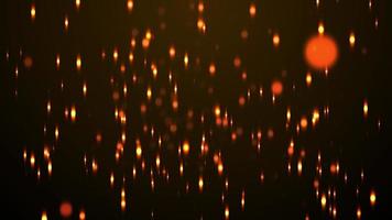 Loop glow gold particles trails float up video