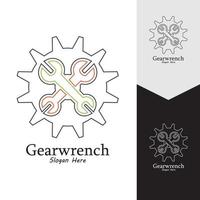 Gearwrench vector icon background template