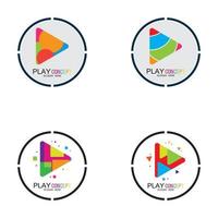 Play logo design concept vector Icon Symbol