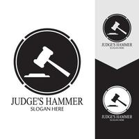 Hammer of a judge icon vector