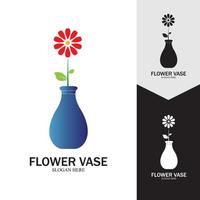 Flower vase vector icon