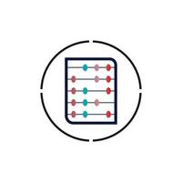 abacus icon vector background