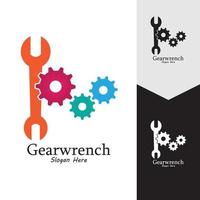 Gearwrench vector icon background template