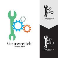 Gearwrench vector icon background template