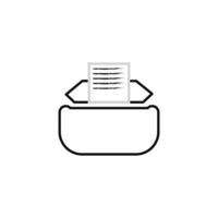 E-mail symbol vector. Mail line icon vector