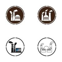 FACTORY BUILDING ICONS VECTOR