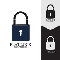 Flat lock icon vector background