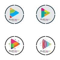 Play logo design concept vector Icon Symbol