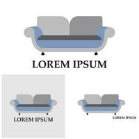 Sofa vector logo icon illustration background