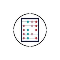 abacus icon vector background