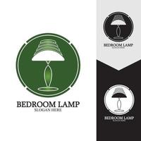 Bedroom lamp vector icon background