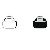 E-mail symbol vector. Mail line icon vector