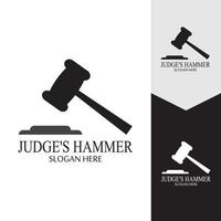 Hammer of a judge icon vector