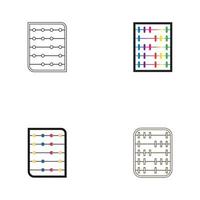 abacus icon vector background