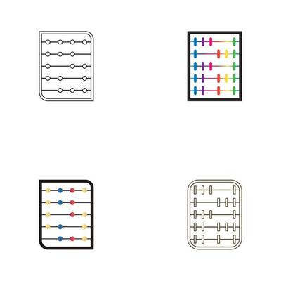 abacus icon vector background