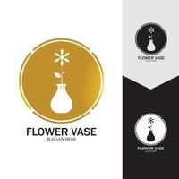 Flower vase vector icon