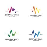 Pulse line ilustration vector template