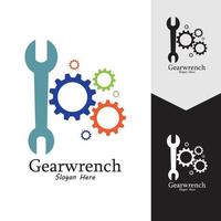 Gearwrench vector icon background template