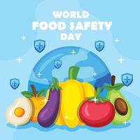 concepto del día mundial de la seguridad alimentaria vector