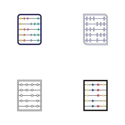abacus icon vector background