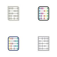 abacus icon vector background