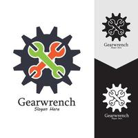 Gearwrench vector icon background template