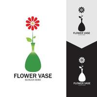 Flower vase vector icon