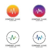 Pulse line ilustration vector template