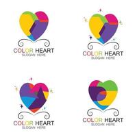 COLOR HEART VECTOR ICON ILLUSTRATION