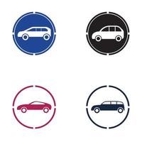 diseño de icono de ilustración de vector de coche