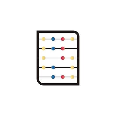 abacus icon vector background