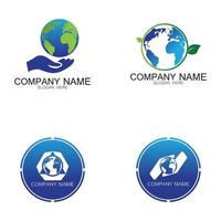 icono de vector de diseños de logotipo mundial