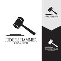 Hammer of a judge icon vector