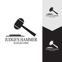 Hammer of a judge icon vector